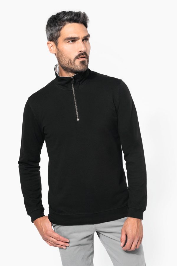 Trucker > sweat-shirt piqué col zippé homme – Image 3