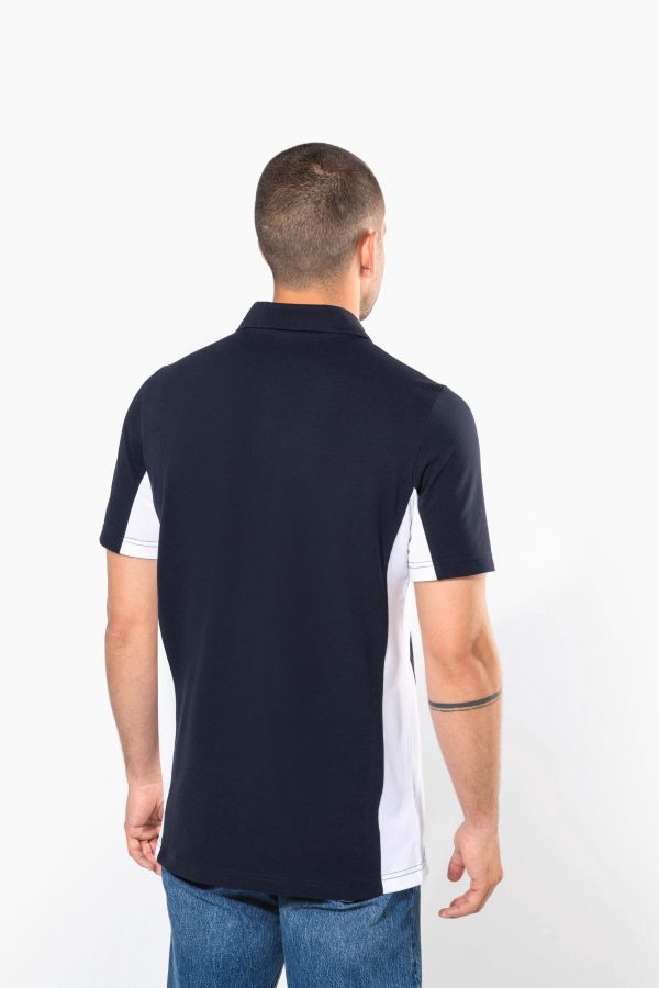 Polo piqué manches courtes bicolore homme – Image 2