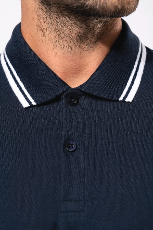 Polo homme manches courtes à liserés contrastés – Image 6