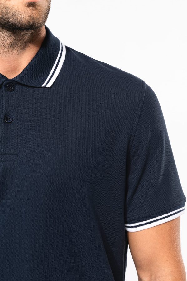 Polo homme manches courtes à liserés contrastés – Image 7
