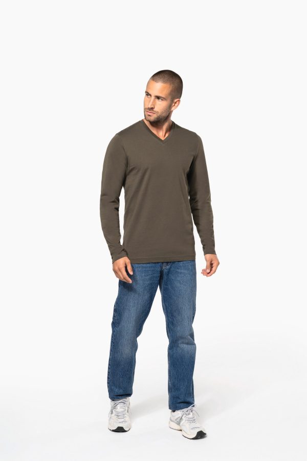T-shirt col V manches longues – Image 5