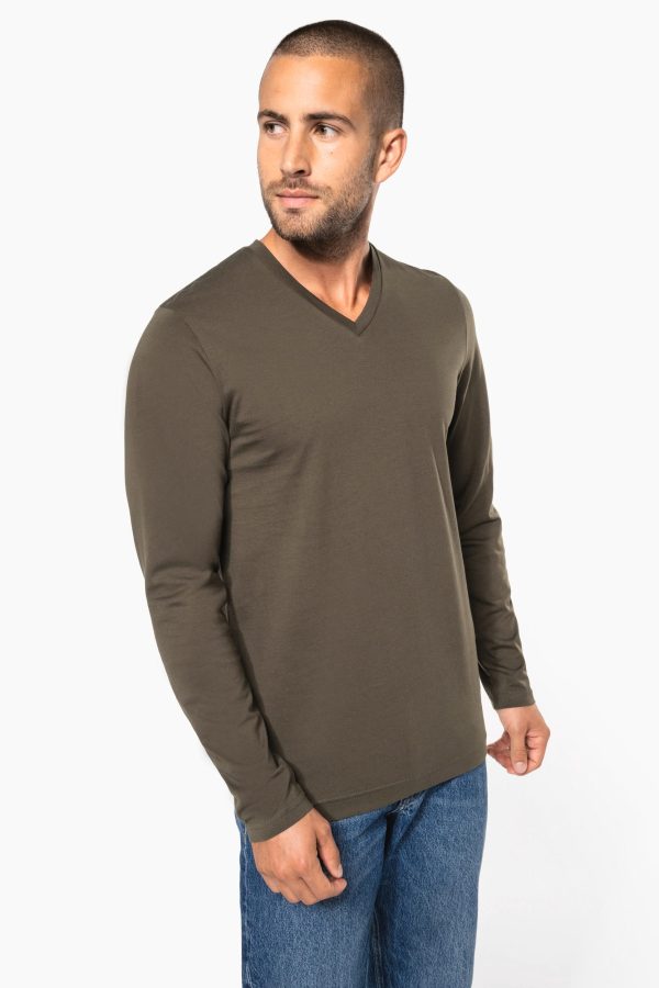 T-shirt col V manches longues – Image 6