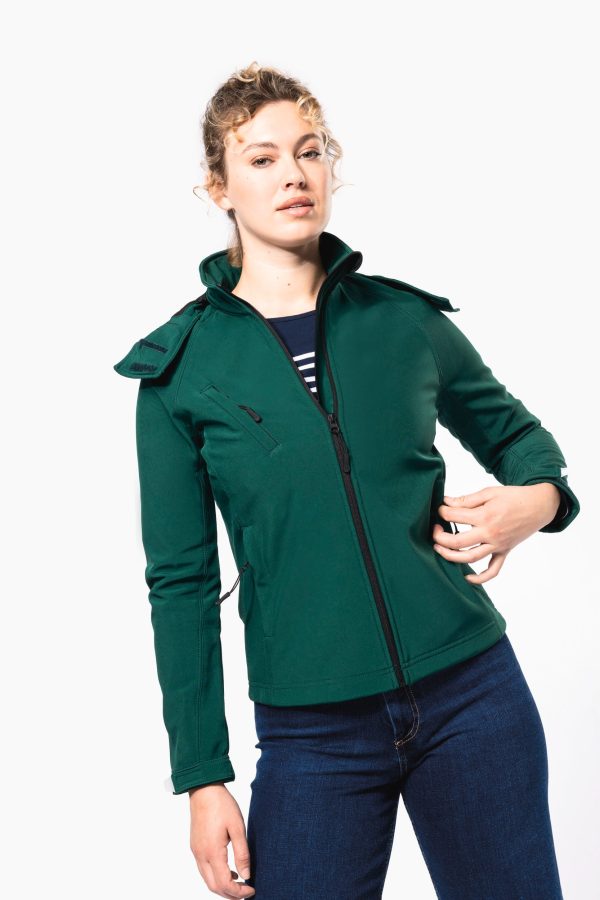 Veste softshell à capuche amovible femme – Image 3