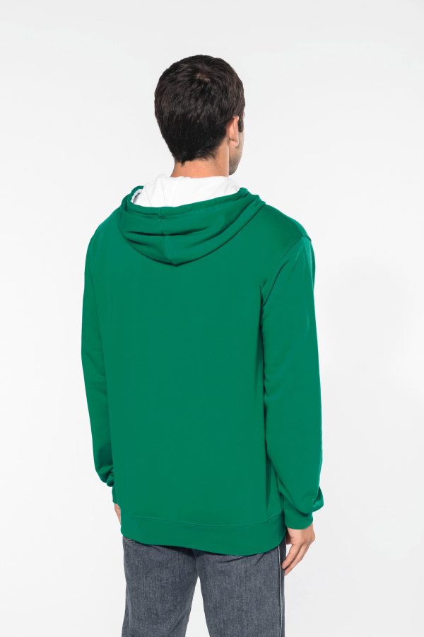 Sweat-shirt zippé capuche contrastée – Image 2