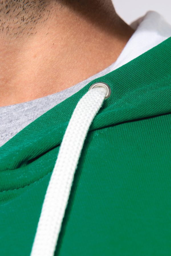 Sweat-shirt zippé capuche contrastée – Image 7