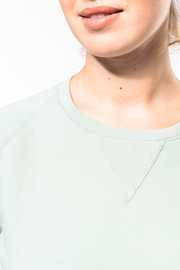 Sweat-shirt Bio col rond manches raglan femme – Image 10