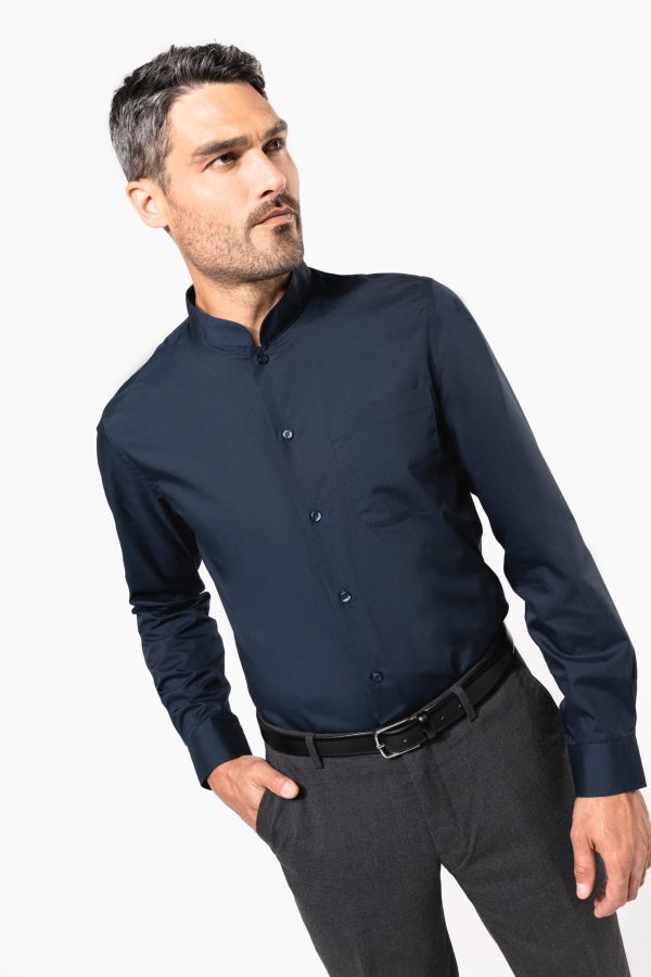 Chemise col mao manches longues – Image 3