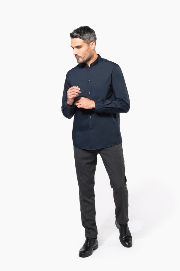 Chemise col mao manches longues – Image 5