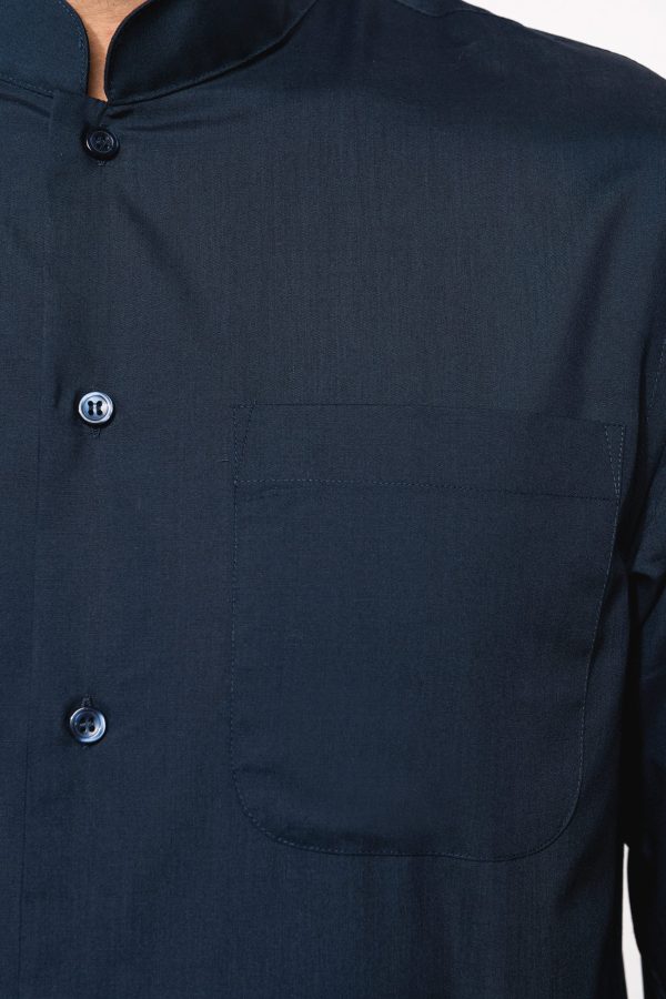 Chemise col mao manches longues – Image 7