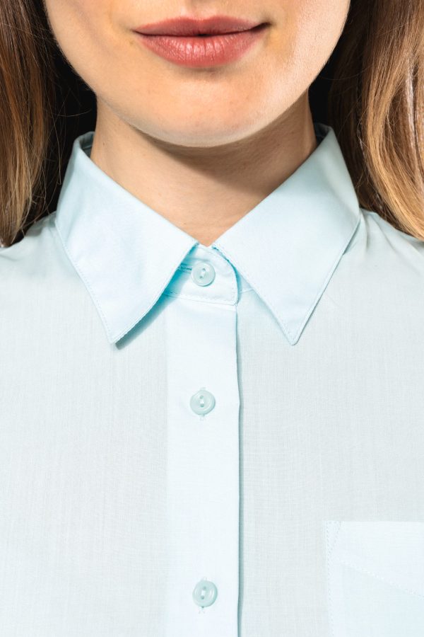 Chemise popeline polycoton manches courtes entretien facile femme – Image 8