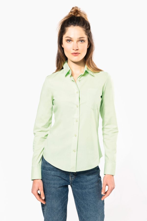 Chemise popeline polycoton entretien facile femme