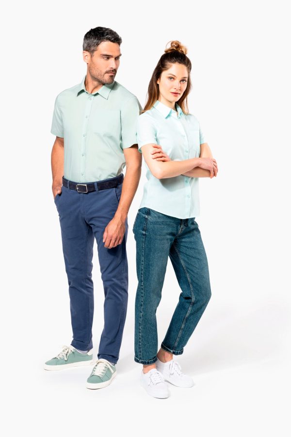 Chemise popeline polycoton manches courtes entretien facile femme – Image 7