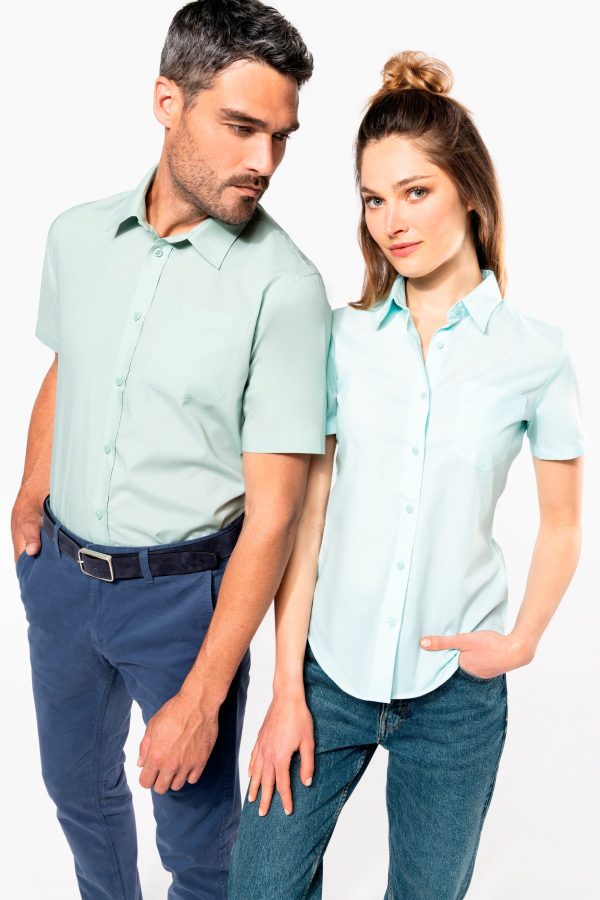 Chemise popeline polycoton manches courtes entretien facile femme – Image 6
