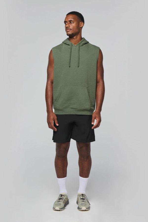 Sweat-shirt à capuche sans manches unisexe – Image 2