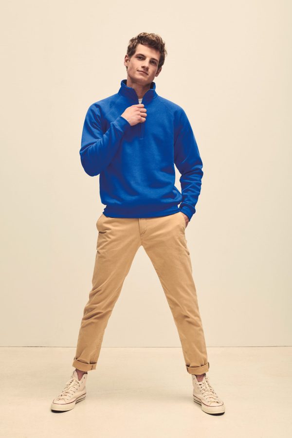 Sweat-shirt col zippé Premium (62-032-0)