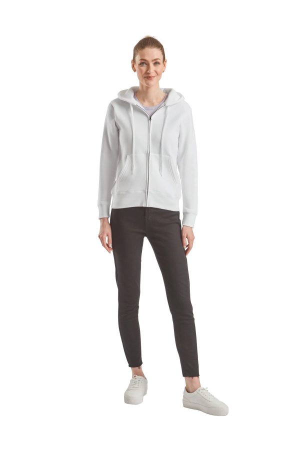 Sweat-shirt femme zippé capuche Premium (62-118-0)