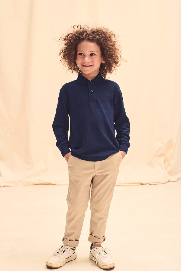 Polo enfant 65/35 manches longues