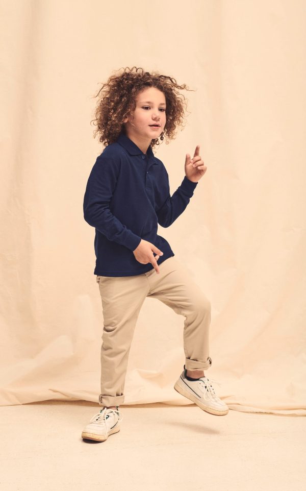 Polo enfant 65/35 manches longues – Image 2