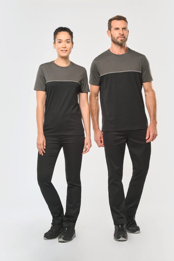 T-shirt bicolore écoresponsable manches courtes unisexe – Image 9