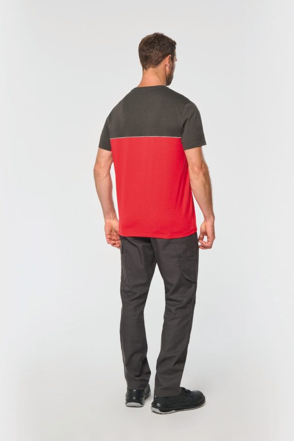 T-shirt bicolore écoresponsable manches courtes unisexe – Image 3