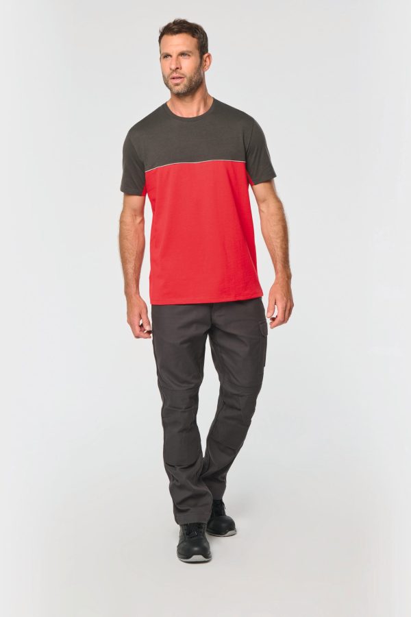 T-shirt bicolore écoresponsable manches courtes unisexe – Image 4