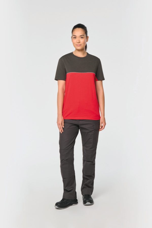 T-shirt bicolore écoresponsable manches courtes unisexe – Image 8