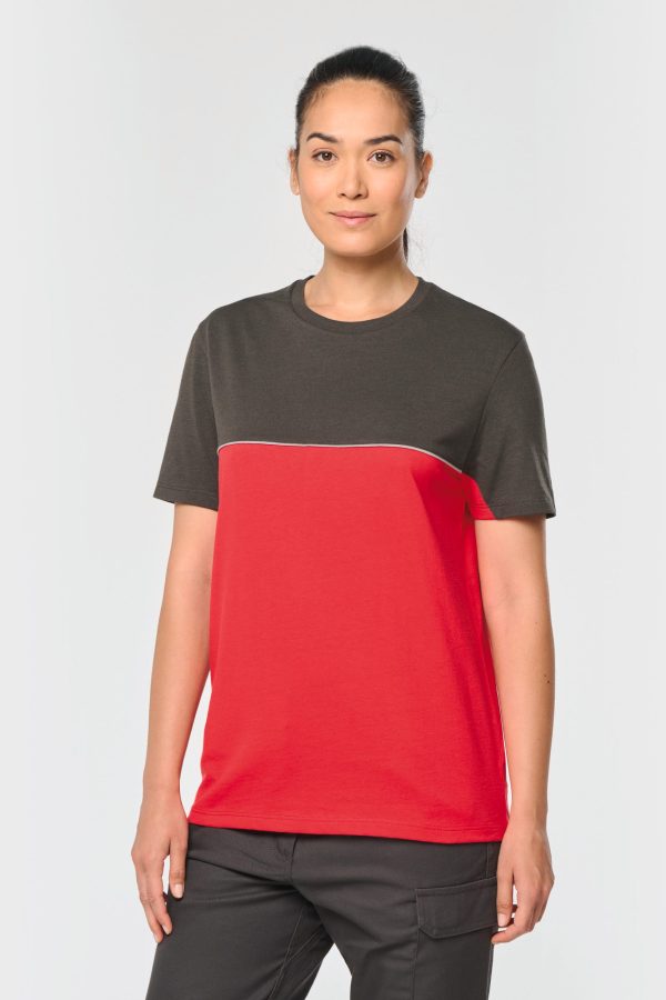 T-shirt bicolore écoresponsable manches courtes unisexe – Image 6