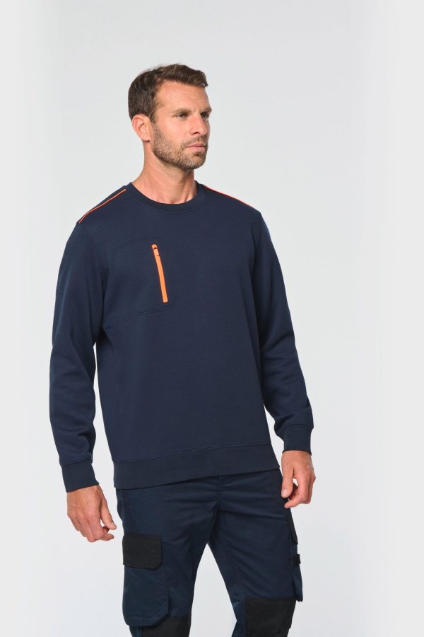 Sweat-shirt Day To Day zip poche contrastée unisexe – Image 2