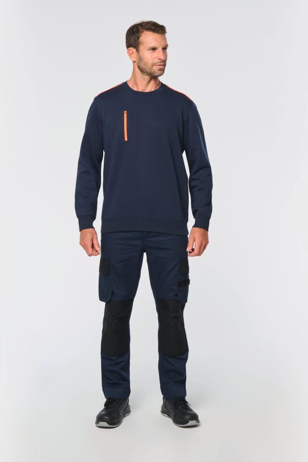 Sweat-shirt Day To Day zip poche contrastée unisexe – Image 4