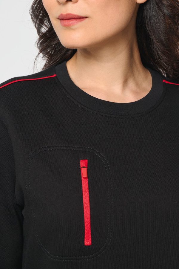 Sweat-shirt Day To Day zip poche contrastée unisexe – Image 11