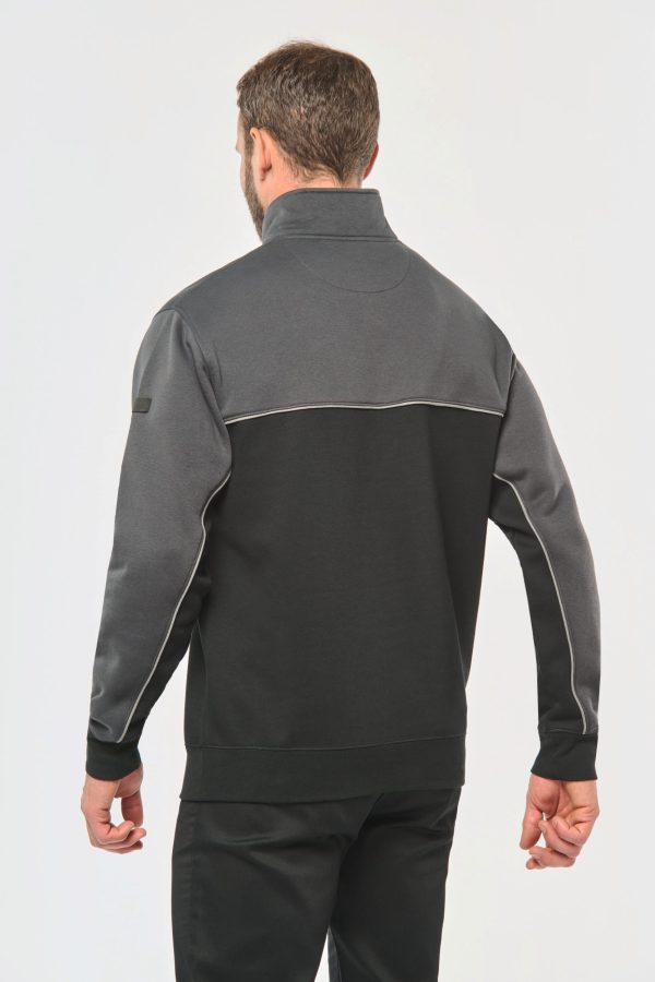 Sweat-shirt écoresponsable col zippé unisexe – Image 3