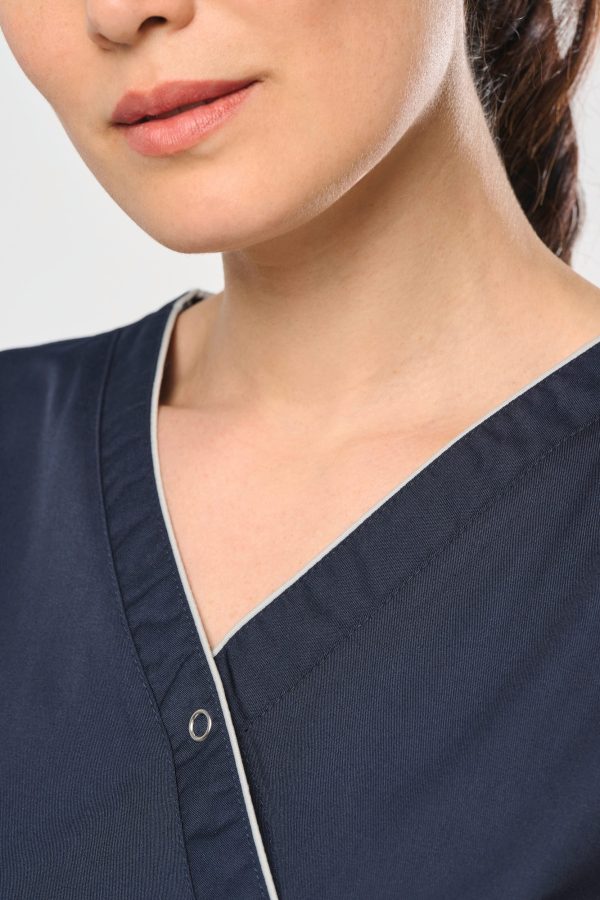 Blouse polycoton avec boutons-pression femme – Image 5