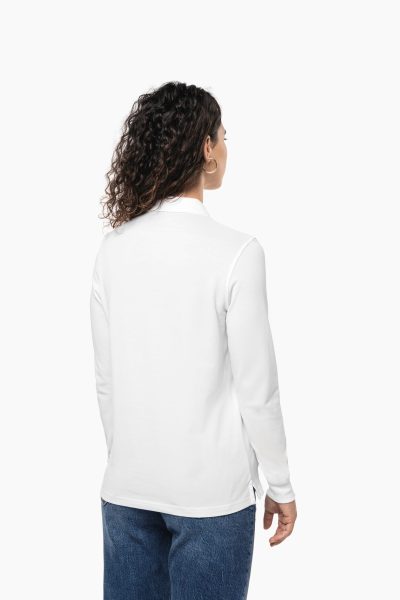 Polo piqué manches longues Bio180 femme – Image 2