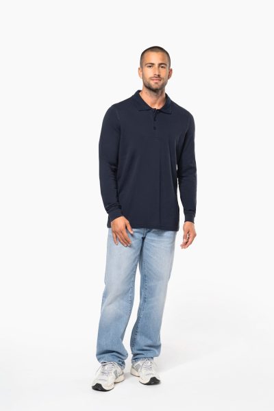 Polo piqué manches longues homme – Image 7