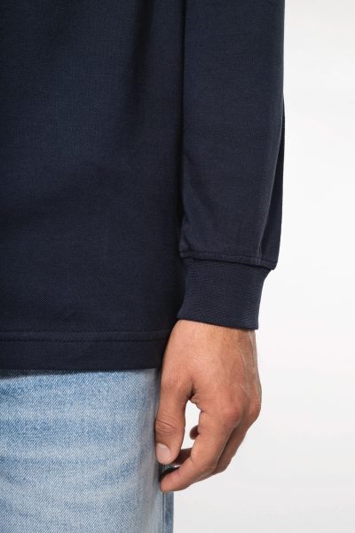 Polo piqué manches longues homme – Image 4