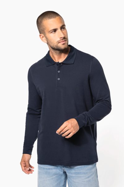 Polo piqué manches longues homme – Image 6