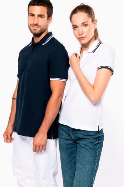 Polo femme manches courtes à liserés contrastés – Image 6