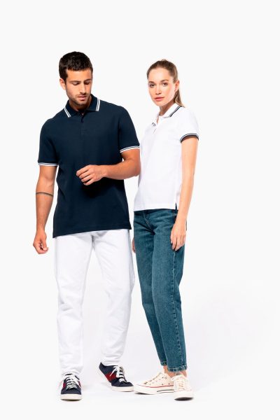Polo femme manches courtes à liserés contrastés – Image 9