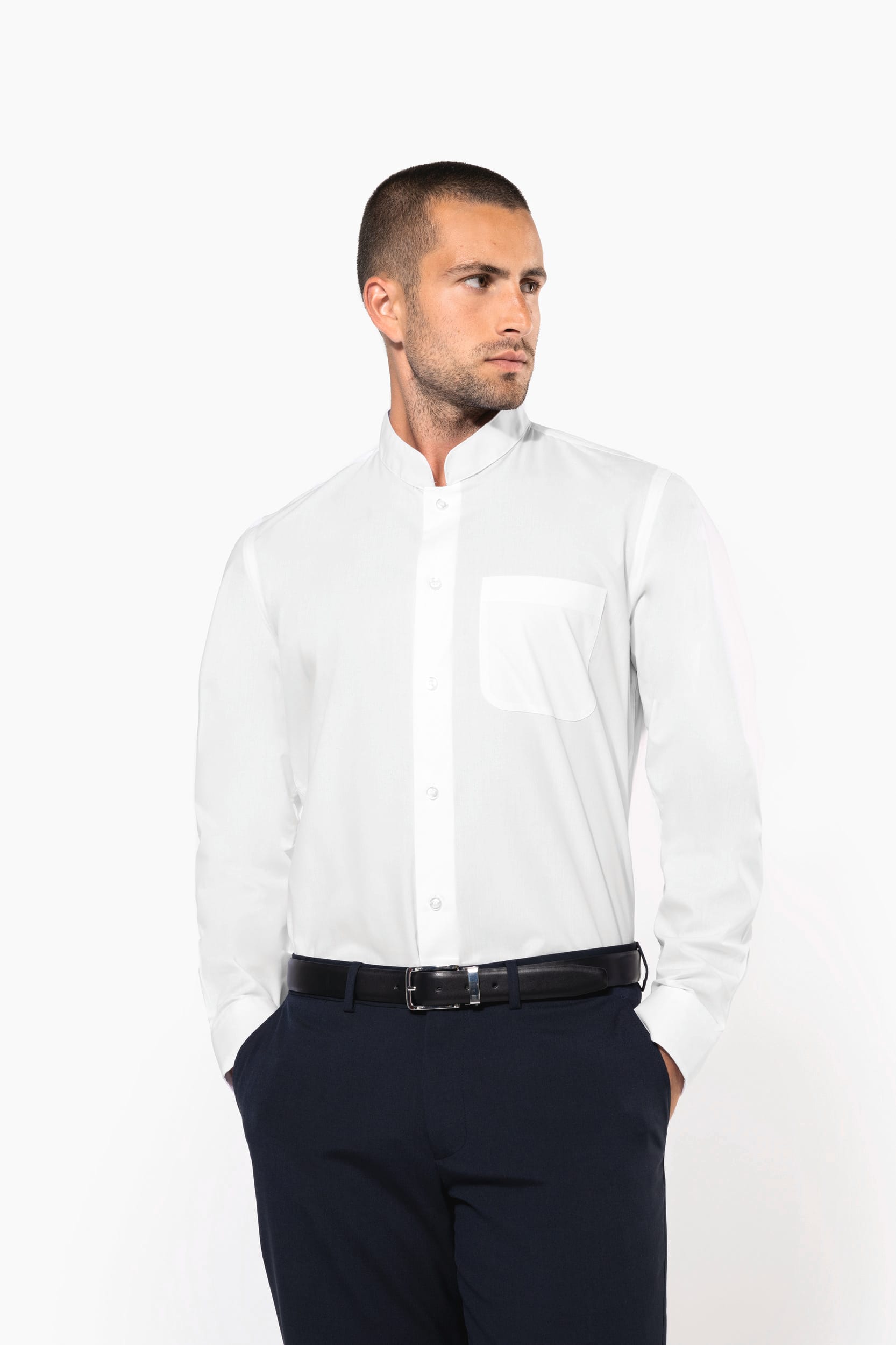 Chemise col mao manches longues – Image 12