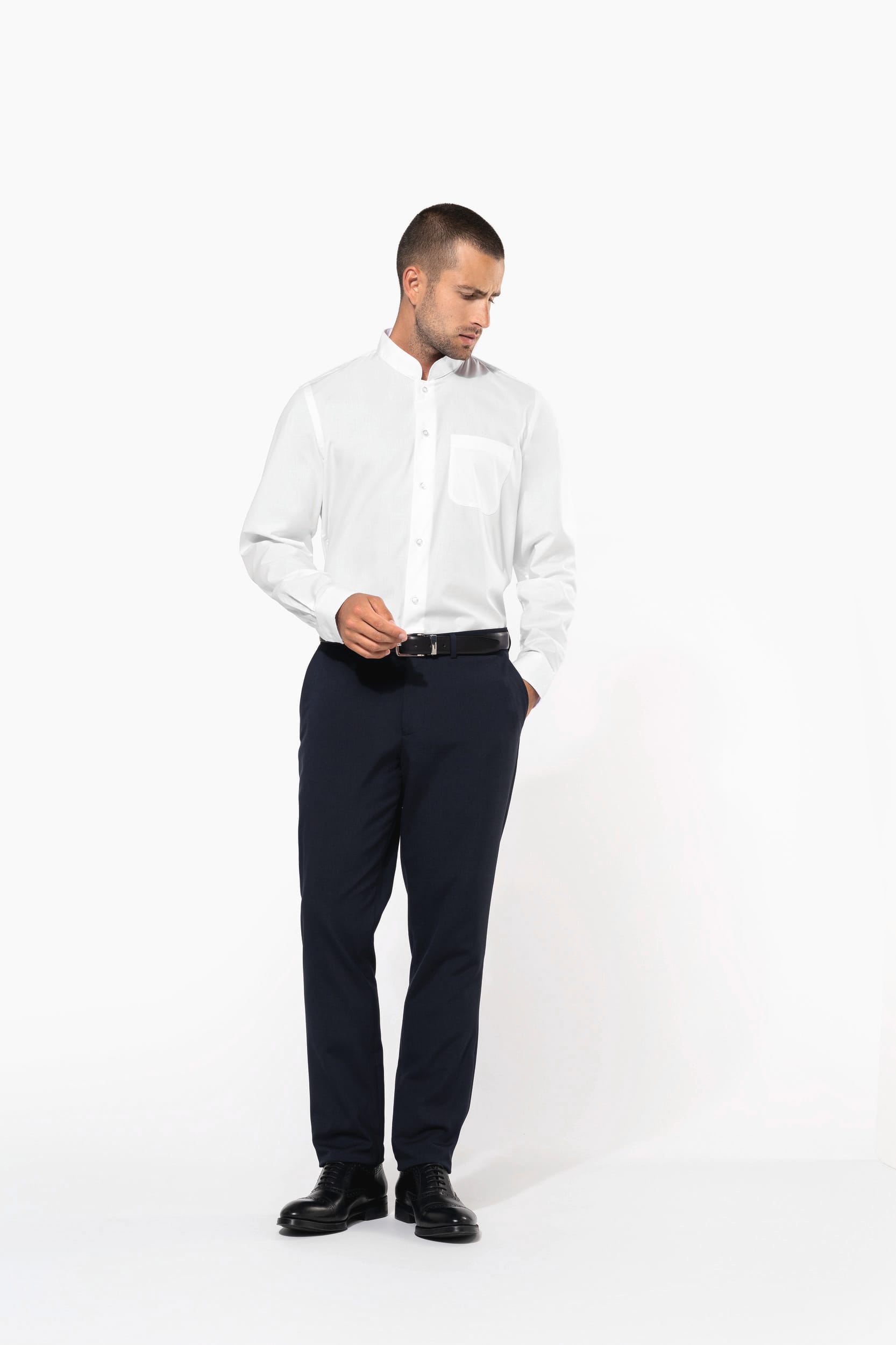 Chemise col mao manches longues – Image 14