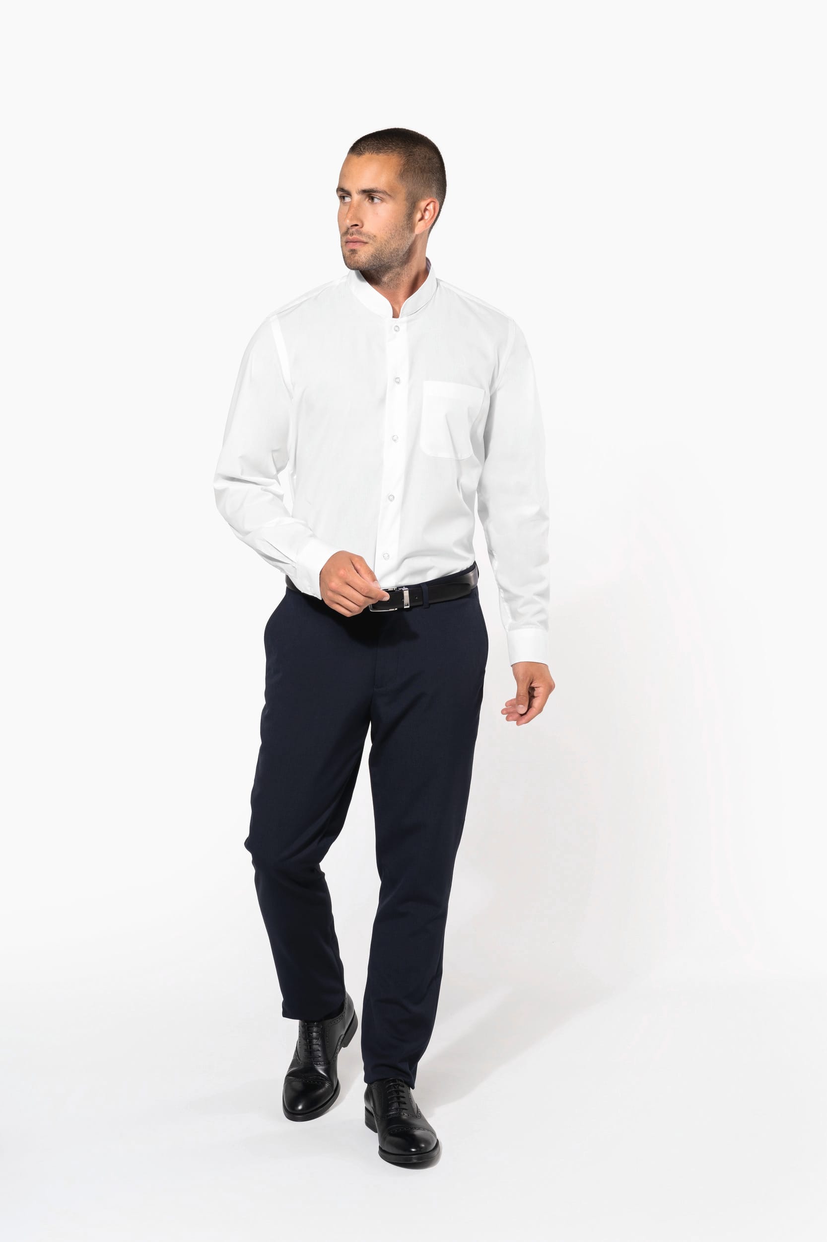 Chemise col mao manches longues – Image 13