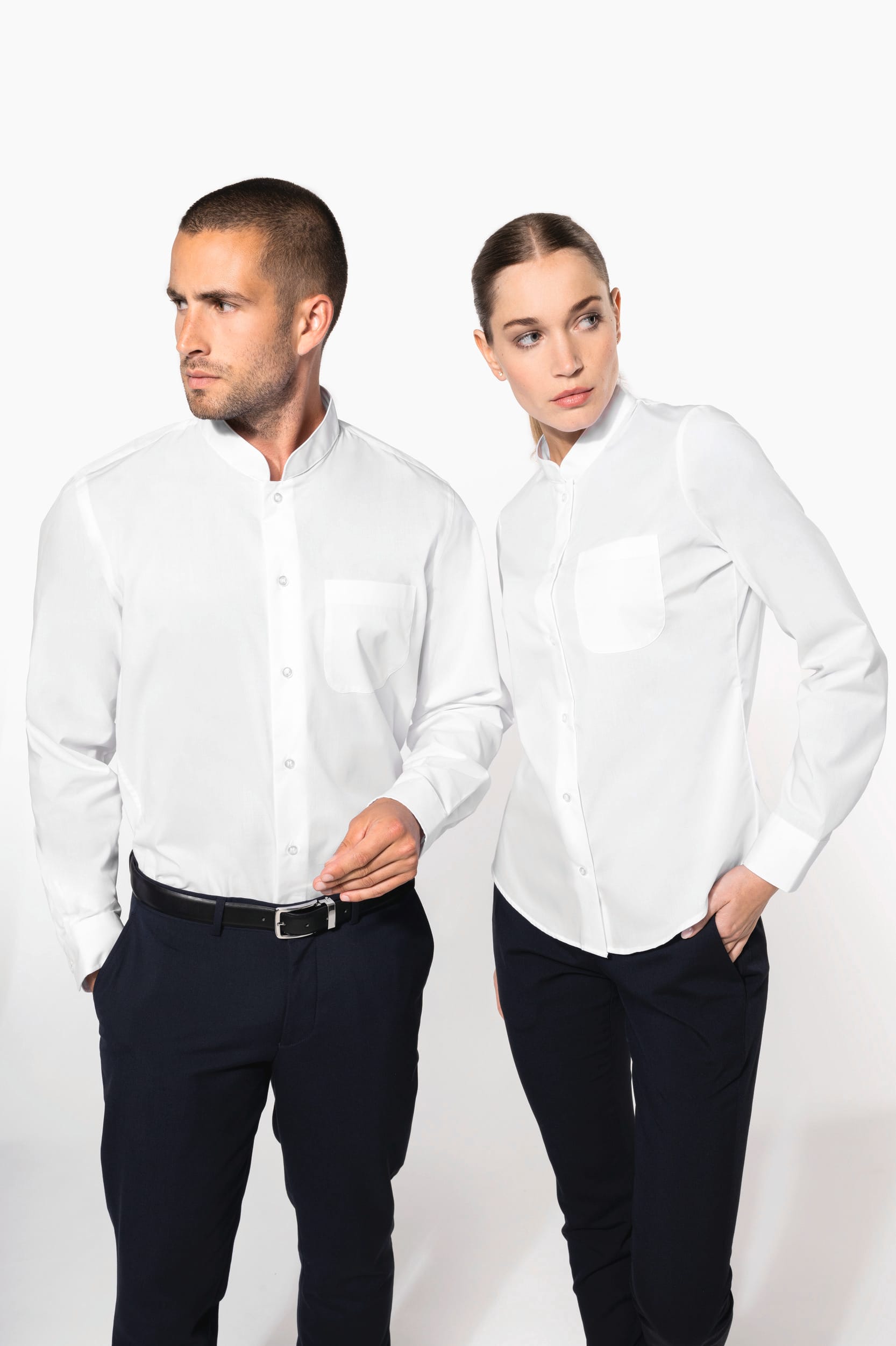 Chemise col mao manches longues – Image 19