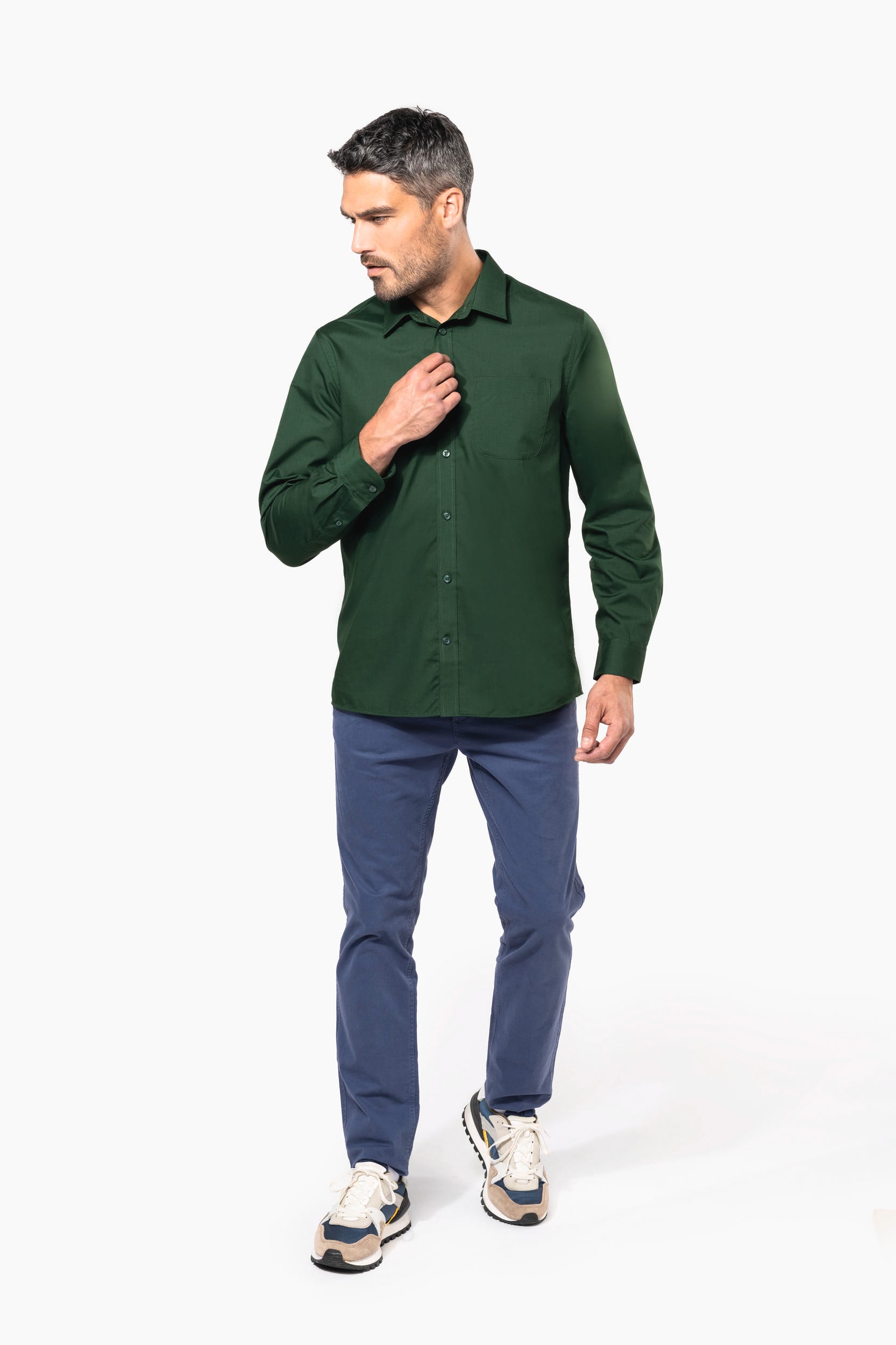 Chemise popeline polycoton entretien facile homme – Image 5
