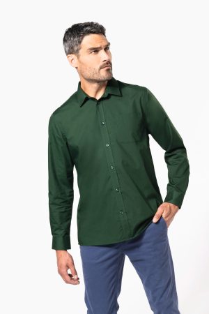 Chemise popeline polycoton entretien facile homme