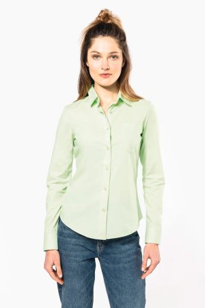 Chemise popeline polycoton entretien facile femme