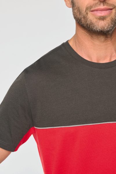 T-shirt bicolore écoresponsable manches courtes unisexe – Image 5