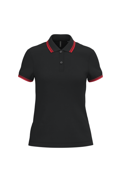 Polo femme manches courtes à liserés contrastés – Image 13