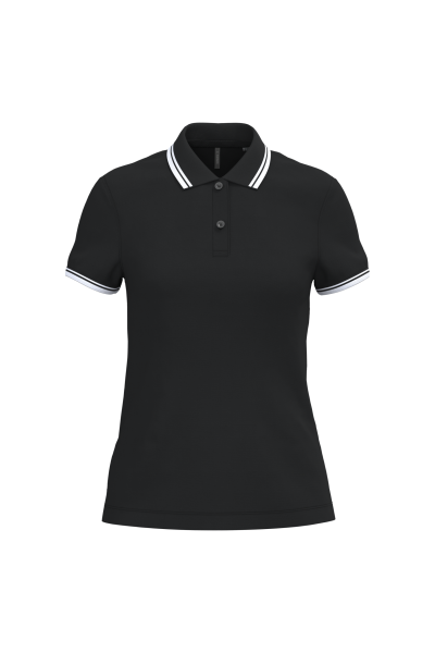 Polo femme manches courtes à liserés contrastés – Image 16