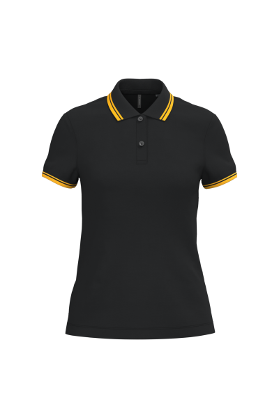 Polo femme manches courtes à liserés contrastés – Image 19
