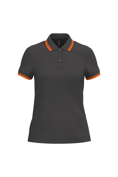 Polo femme manches courtes à liserés contrastés – Image 22
